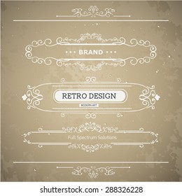 Monogram  luxury logo template with flourishes calligraphic elegant ornament elements. Luxury elegant design for cafe, restaurant, boutique, hotel, shop, heraldic, jewelry, fashion