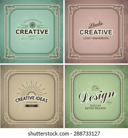 Monogram  luxury logo template with flourishes calligraphic elegant ornament elements. Luxury elegant design for cafe, restaurant, boutique, hotel, shop, heraldic, jewelry, fashion