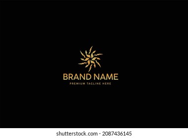 Plantilla de logotipo de lujo monograma, logotipo de lujo, logotipo clásico de oro, logotipo de icono de lujo de oro, promoción de marca