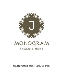 monogram luxury Logo vector template for Restaurant  Royalty Boutique  Cafe  Hotel Jewelry  Fashion.