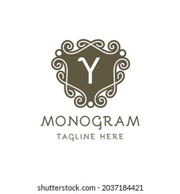 monogram luxury Logo vector template for Restaurant  Royalty Boutique  Cafe  Hotel Jewelry  Fashion.