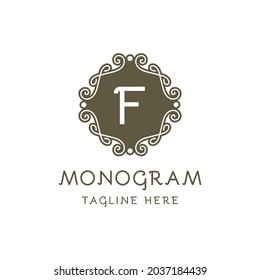 monogram luxury Logo vector template for Restaurant  Royalty Boutique  Cafe  Hotel Jewelry  Fashion.