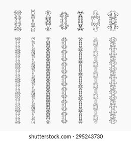 Monogram  luxury  template with flourishes calligraphic elegant ornament elements. Decorative borders, frame, chain, whorl, crest.