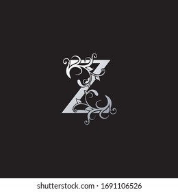 Monogram Luxury Z  Letter Logo Icon, Initial ornate swirl floral leaf vector design concept for business, weeding with luxury style.