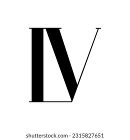 monogram lv logo design, letter l with v icon letter logo design template, suitable for your company