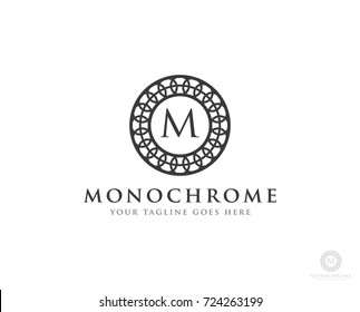 monogram m letter logo icon vector template
