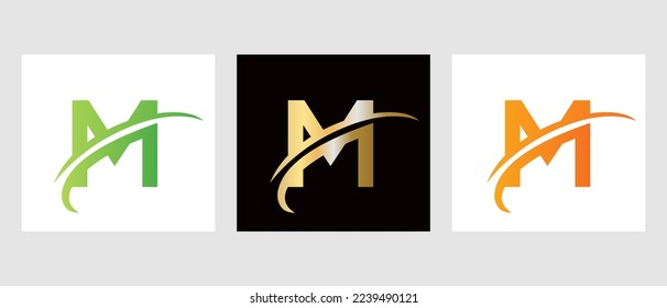 Monogram M Letter Logotype Symbol. Letter M Logo Design Template