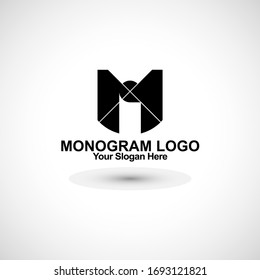 Monogram M Logo Design Template