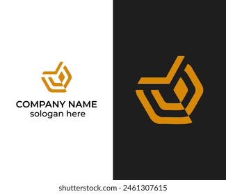 Monogram m logo design template vector