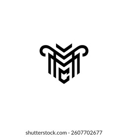 monogram M logo, M luxury with C letter