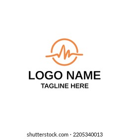 Monogram M Wave Logo Template