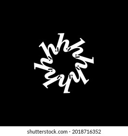monogram made by Letters "h". H company initial letters logo.