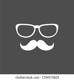 monogram man stylish with hat logo template