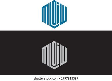 monogram MLOIW letter logo for you company