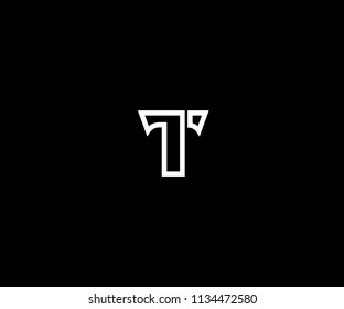 Monogram Modern Letter T Logo Design Template