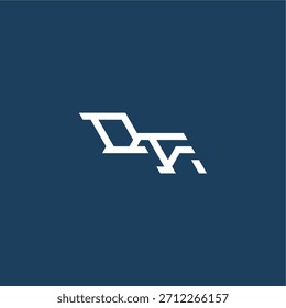 monograma logotipo moderno conceito inicial de esporte design QF minimalista techno estilo letra
