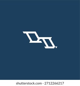 monogram modern logo initial esport concept design QD minimalist techno style letter