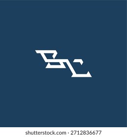 monograma logotipo moderno concepção inicial de esporte design SL minimalista techno estilo letra