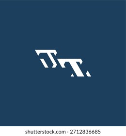 Monogramm modernes Logo Initial Esport Konzept Design TT minimalistisch Techno Stil Brief