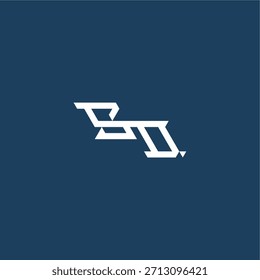 monogram modern logo initial esport concept design SD minimalist techno style letter