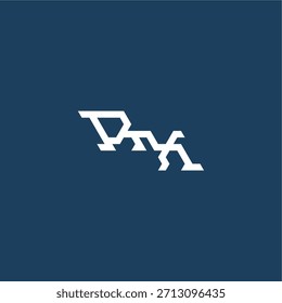 monogram modern logo initial esport concept design RX minimalist techno style letter