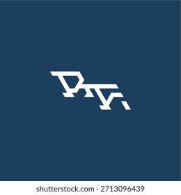 monogram modern logo initial esport concept design RF minimalist techno style letter