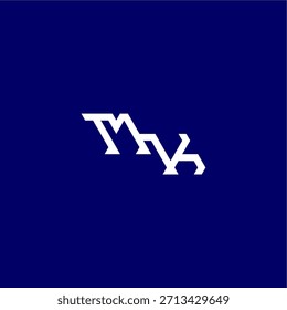monogram modern logo initial esport concept design MK minimalist techno style letter