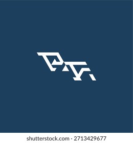 monograma logotipo moderno concepção inicial de conceito de esporte carta estilo tecno minimalista PF