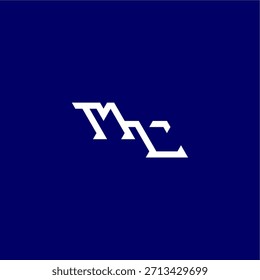 monograma logotipo moderno conceito inicial de esporte design ML letra de estilo techno minimalista