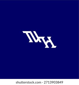 monogram modern logo initial esport concept design NH minimalist techno style letter