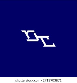 monogram modern logo initial esport concept design OC minimalist techno style letter