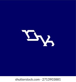 monograma logotipo moderno design de conceito de esporte inicial carta de estilo tecno minimalista OK