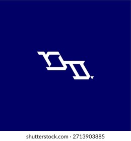 monogram modern logo initial esport concept design OD minimalist techno style letter