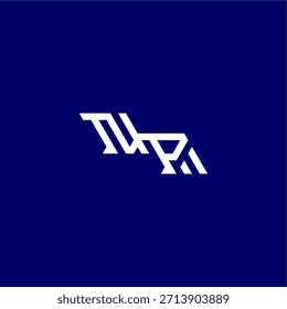 monogram modern logo initial esport concept design NP minimalist techno style letter