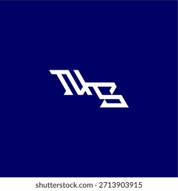 monograma logotipo moderno design de conceito inicial de esporte NS carta de estilo techno minimalista