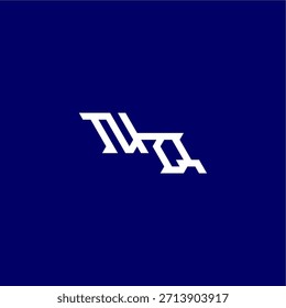 monograma logotipo moderno concepção inicial de conceito de esporte carta de estilo tecno minimalista NQ