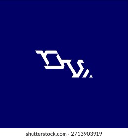 monogram modern logo initial esport concept design OV minimalist techno style letter