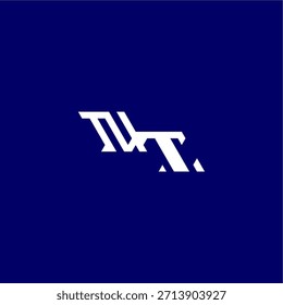 monogram modern logo initial esport concept design NT minimalist techno style letter