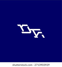 monograma logotipo moderno diseño inicial de concepto de deporte electrónico de estilo tecno minimalista letra