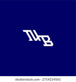 monogram modern logo initial esport concept design NB minimalist techno style letter