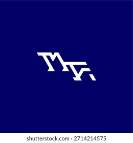 monogram modern logo initial esport concept design MF minimalist techno style letter