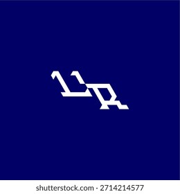 monogram modern logo initial esport concept design LR minimalist techno style letter