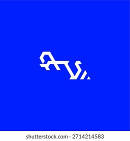 monogram modern logo initial esport concept design AV minimalist techno style letter