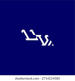 monogram modern logo initial esport concept design LV minimalist techno style letter