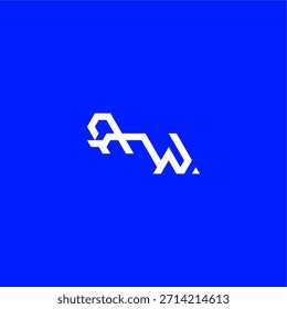 monogram modern logo initial esport concept design AW minimalist techno style letter