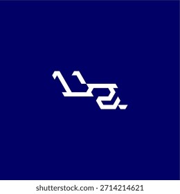 monograma logotipo moderno inicial design de conceito de esportes LZ letra de estilo techno minimalista