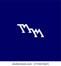 monogram modern logo initial esport concept design MM minimalist techno style letter
