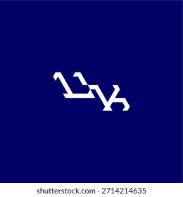 monograma logotipo moderno design de conceito inicial de esportes LK letra de estilo minimalista techno