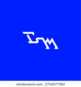 monogram modern logo initial esport concept design CM minimalist techno style letter