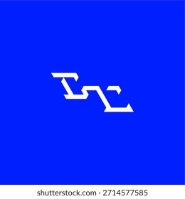 monograma logotipo moderno diseño inicial de concepto de deporte electrónico CL minimalista letra de estilo techno